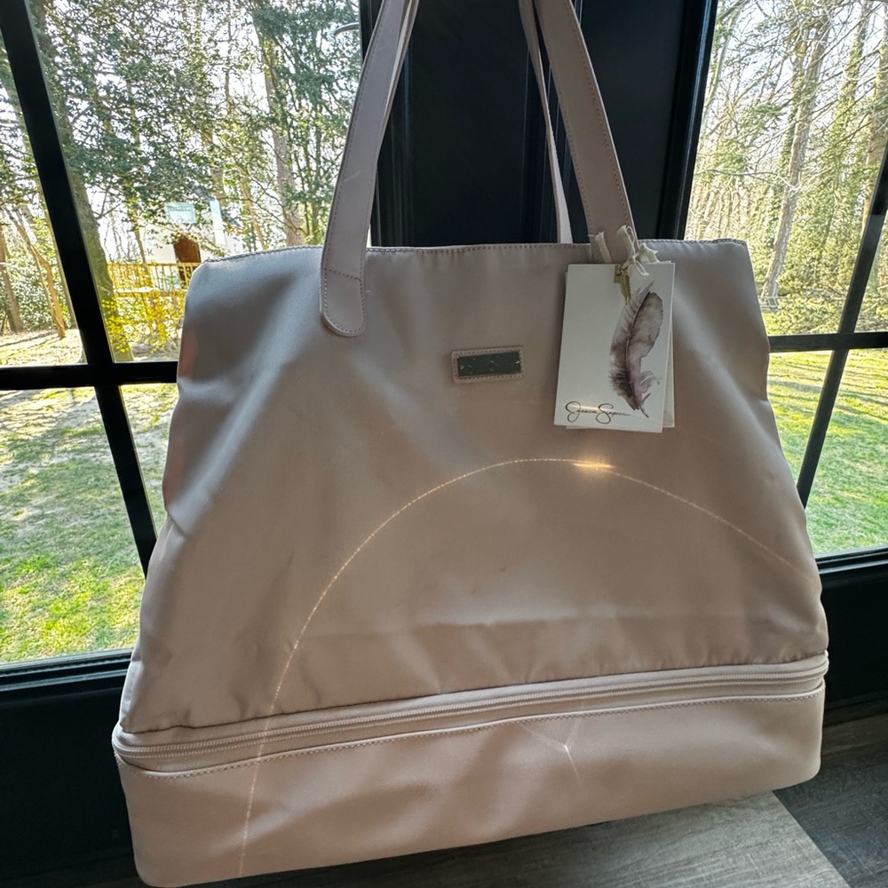Jessica Simpson Timeless Translucent Pink Weekender Tote Bag